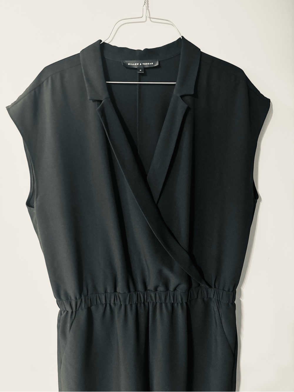 Sleek Black Sleeveless wrinkle free Jumpsuit